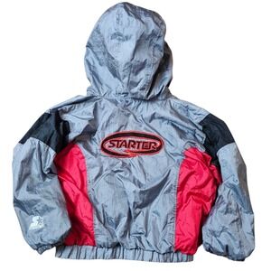 Vintage Starter Jacket Kids 3T Grey/Red No Sports Name